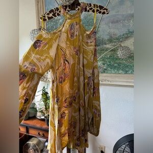 Free people open shoulder long sleeve dress/tunic